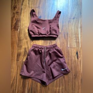 Brown Nike Swoosh Active/Loungewear Set